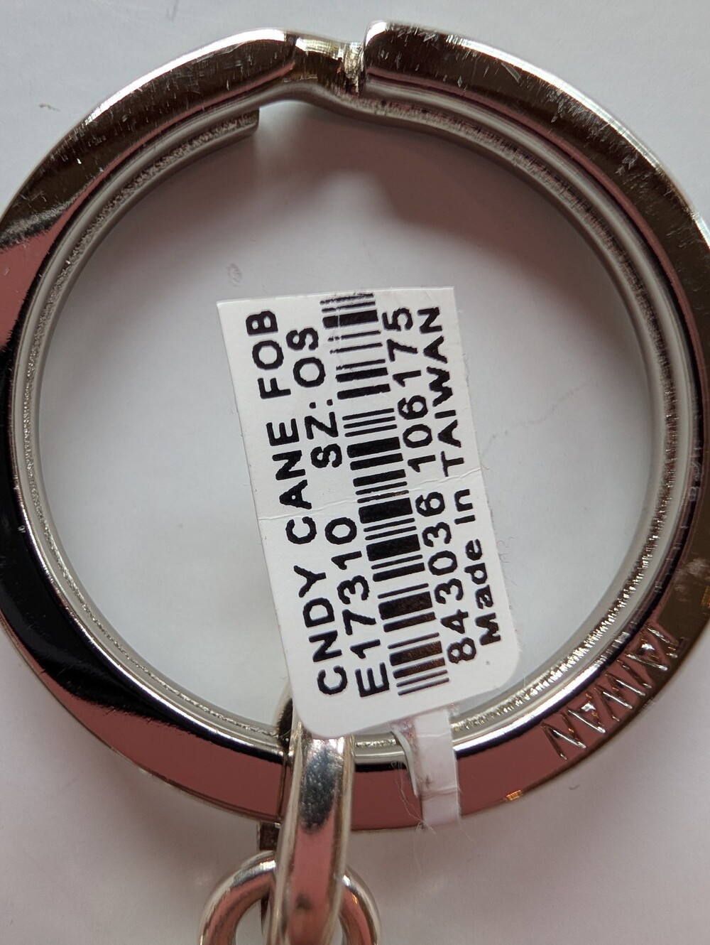 Brighton E17310 Candy Cane Cat Key Fob - Picture 5 of 5